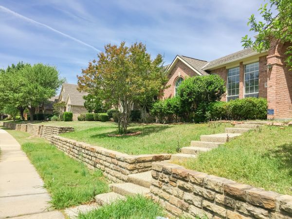 Sloped Yard Landscaping in Cedar Park