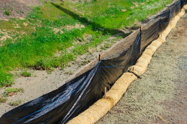 Straw Wattle Installation in Cedar Park